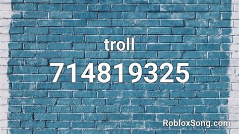 troll roblox id